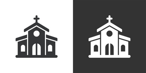 Church icon. Solid glyph series icon