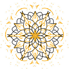 Minimalist Gold Compass Rose