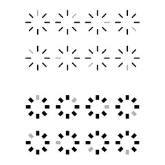 Collection of Circular Progress Indicators and Loading Graphics