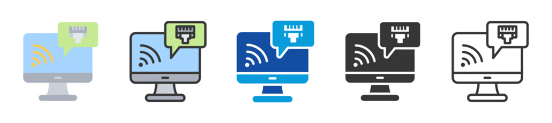 port icon set multi style various collection