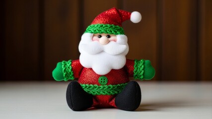 Festive Santa Claus Figurine - A Charming Christmas Decoration.