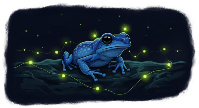 frog on a white background