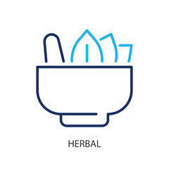 Herbal thin line icons. Original vector illustration.