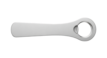 Simple White Bottle Opener Isolated on White Background.