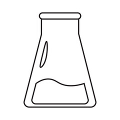 conical flask line icon