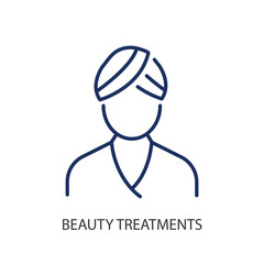 Beauty treatments thin line icons. Original vector illustration.