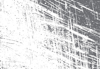 Obraz premium Abstract distressed grunge texture with random scratches and speckles in grey and white tones vector