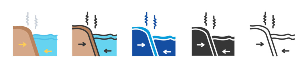 deformation icon set multi style various collection