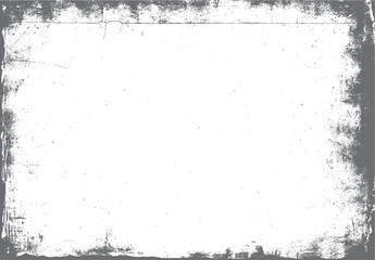 Grungy distressed textured border with subtle scratches and dust specks on a white background grunge