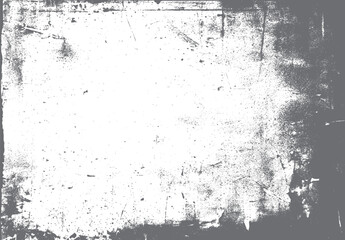 Grungy distressed texture background with scattered speckles and scratches in shades of grey and white