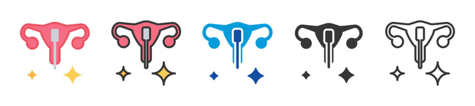 pap smear icon set multi style various collection