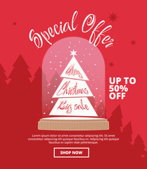 Christmas sales promotion banner