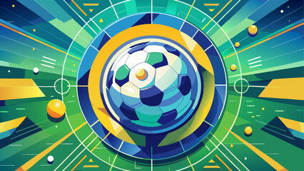 Abstract soccer ball colorful background © sumona