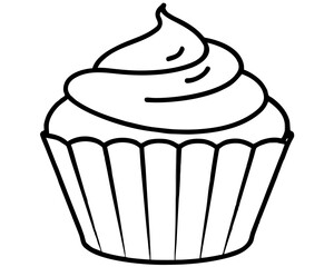 Delicious cupcake with creamy frosting