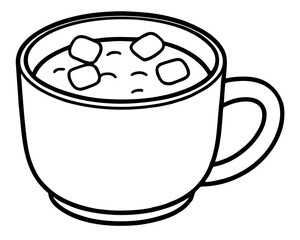 Hot chocolate mug, a cozy and comforting beverage