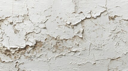 Obraz premium Peeling White Paint Texture on Weathered Wall Surface for Design