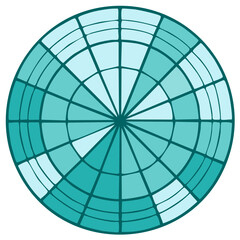 Abstract graphic element in teal gradient