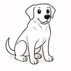 Obraz premium vector illustration of a dog