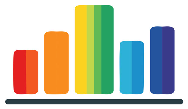 Simple Colorful Bar Graph Illustrating Statistical Data Trends
