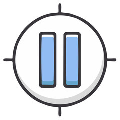 Pause symbol inside a target