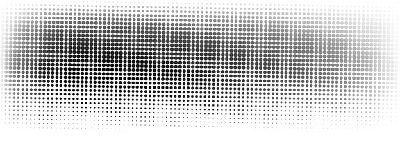 Dotted halftone gradient texture. Fading polka dot background. Repeated dots gradation pattern background. Black vanishing comic pop art overlay backdrop.