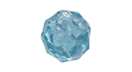 Obraz premium Aquamarine Gemstone - A Captivating Close-Up of a Light Blue Crystal.