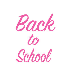 Back to school lettering. Vector text design.