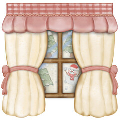 Winter holidays cozy decorations illustration set. holiday elements cute hand drawn decorations.