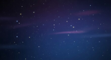 Evening sky background with stars and gradient of blue and purple colors