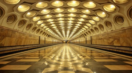 Opulent Underground - A Glimpse into Moscows Architectural Subway Masterpiece.