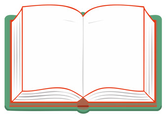 Open Book With Blank Pages For Text And Design