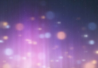 Abstract purple and blue background with blurred lights and a textured overlay effect present