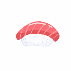 vector illustration of nigiri tuna sushi