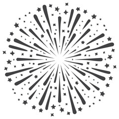 Obraz premium Celebration burst radiating stars and stripes emanating from center for holiday event