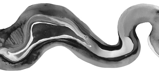 Black and White Abstract Watercolor Wave Texture