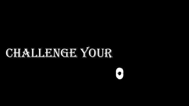 Motivational quote challenging your own limits on a black background