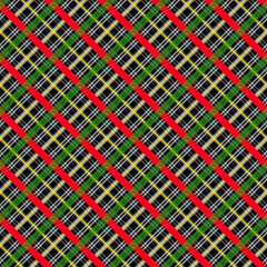 Diagonal Red and Green  Stripe Seamless Repeat