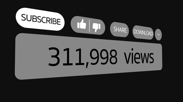 View count video from 0 to 1,000,000 with white letters on a black background