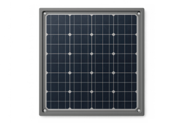 Solar panel generating clean power, providing renewable electricity, and promoting green energy on a transparent background