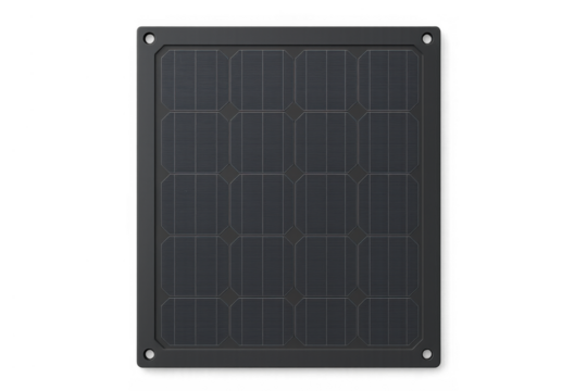 Solar panel generating clean electricity and renewable energy for sustainable power technology with transparent background