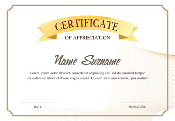 certificate template, appreciation template frame, warranty, vector design