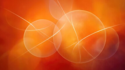 Abstract digital background with soft glowing circles and seamless gradients in warm orange and yellow tones creating a calming and creative atmosphere