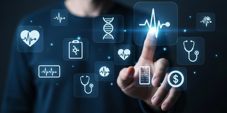 Innovative healthcare technology solutions with smart digital medicine interface design