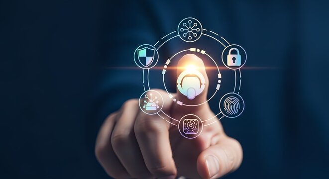 Cybersecurity expert enhancing digital security with advanced technology solutions online - Powered by Adobe