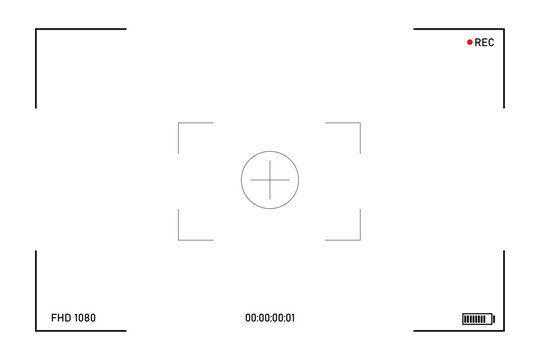 FHD 1080 Camera Viewfinder Recording Interface Overlay