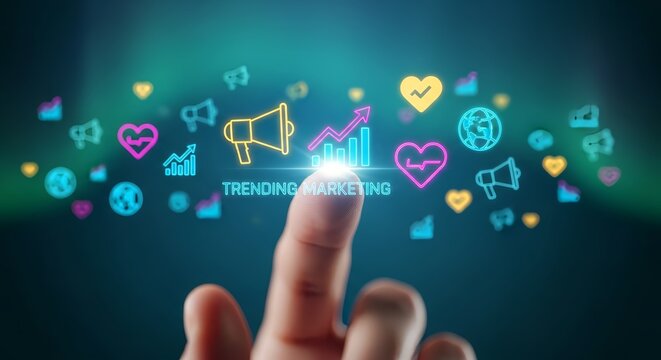 Boost your trending marketing strategy for social media success with vibrant design