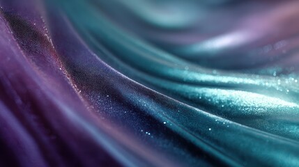 An iridescent plane of violet and teal gradients glows with brushed glass texture ripple softly across the surface