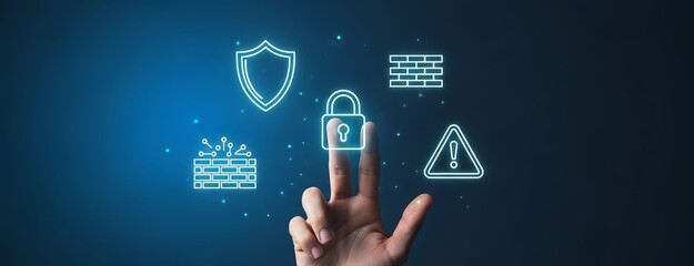Secure your data with modern cybersecurity solutions on a vibrant digital interface
