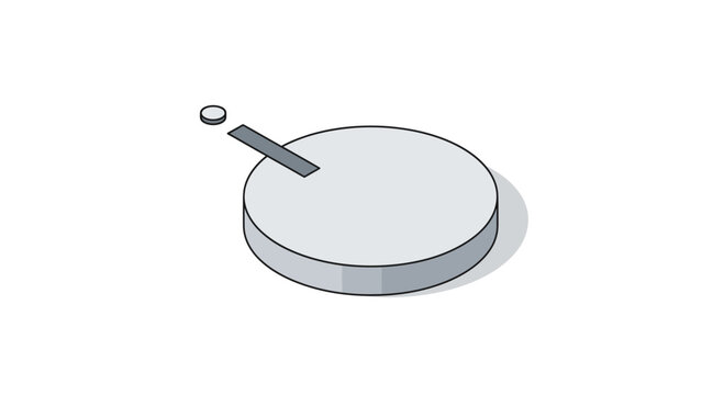 Minimalist isometric illustration of a simple diving board and pool, perfect for summer fun promotions or leisure concepts and vacation themes