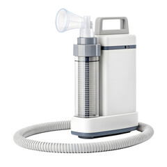 Portable nebulizer isolated on transparent background for respiratory therapy treatment